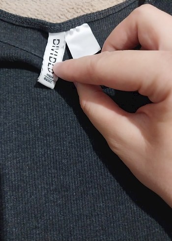 Uzun Kollu Gri Fitilli Kadın Elbise - Görsel 3