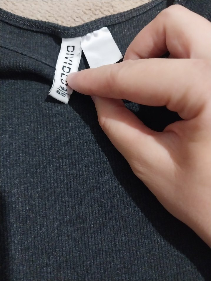 Uzun Kollu Gri Fitilli Kadın Elbise - Görsel 3