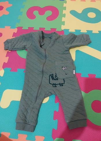 Yeşil Erkek Bebek Fermuarlı Tulum - Görsel 6