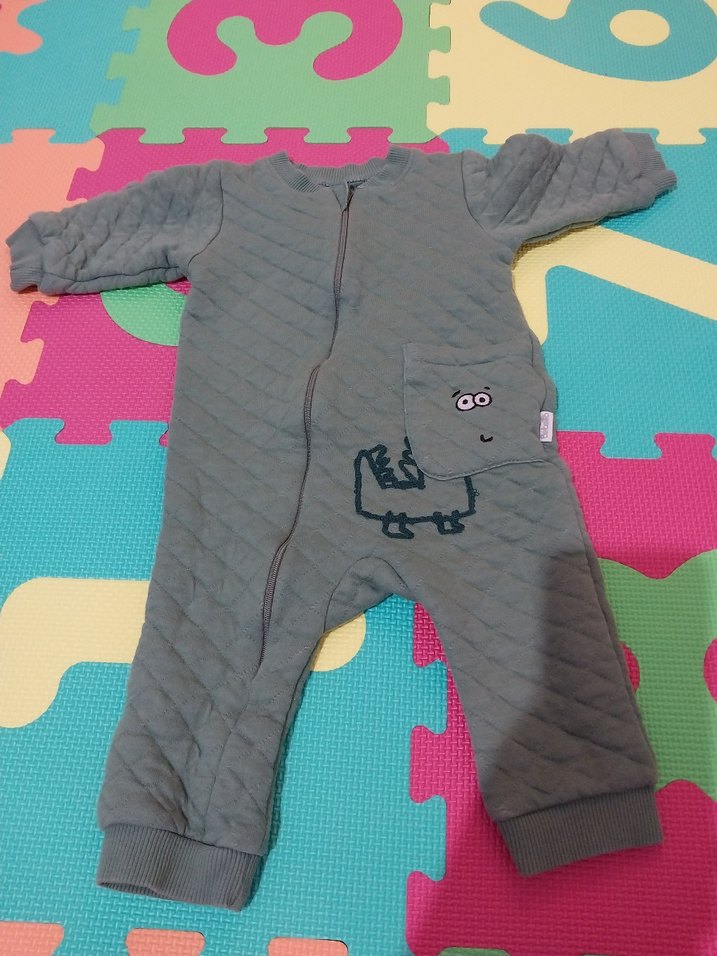 Yeşil Erkek Bebek Fermuarlı Tulum - Görsel 3