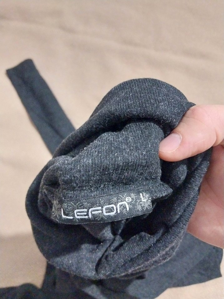 asimetrik kesim likrali uzun boğazlı tunik - Görsel 3