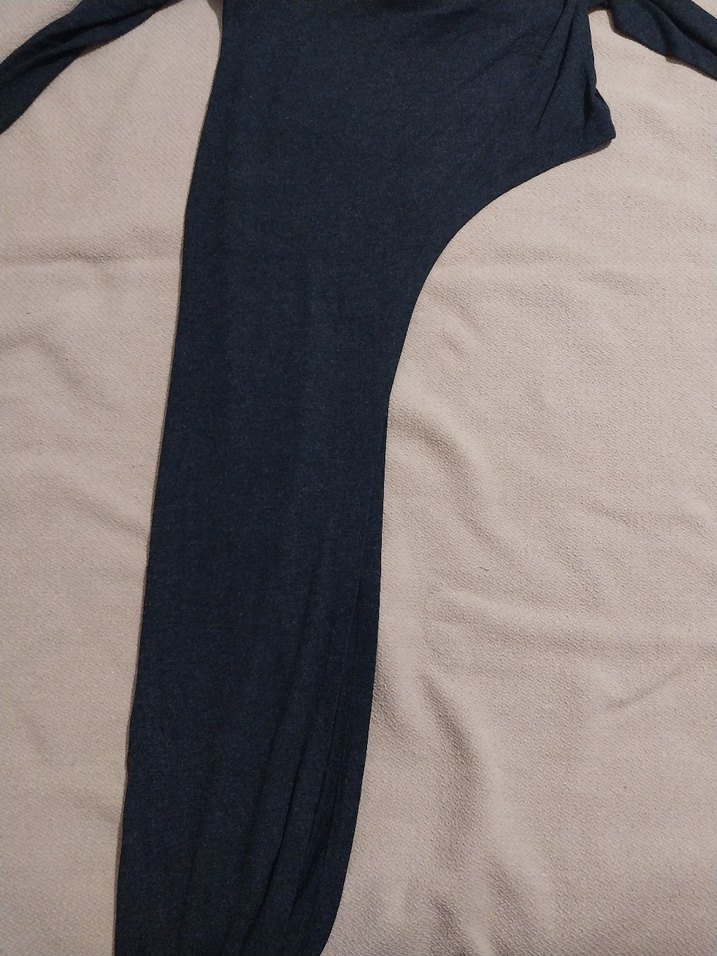 asimetrik kesim likrali uzun boğazlı tunik - Görsel 2