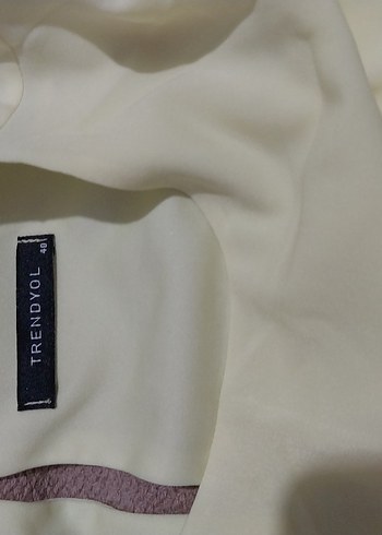 trendyol 40 beden açık sari ve lacivert elbise - Görsel 3