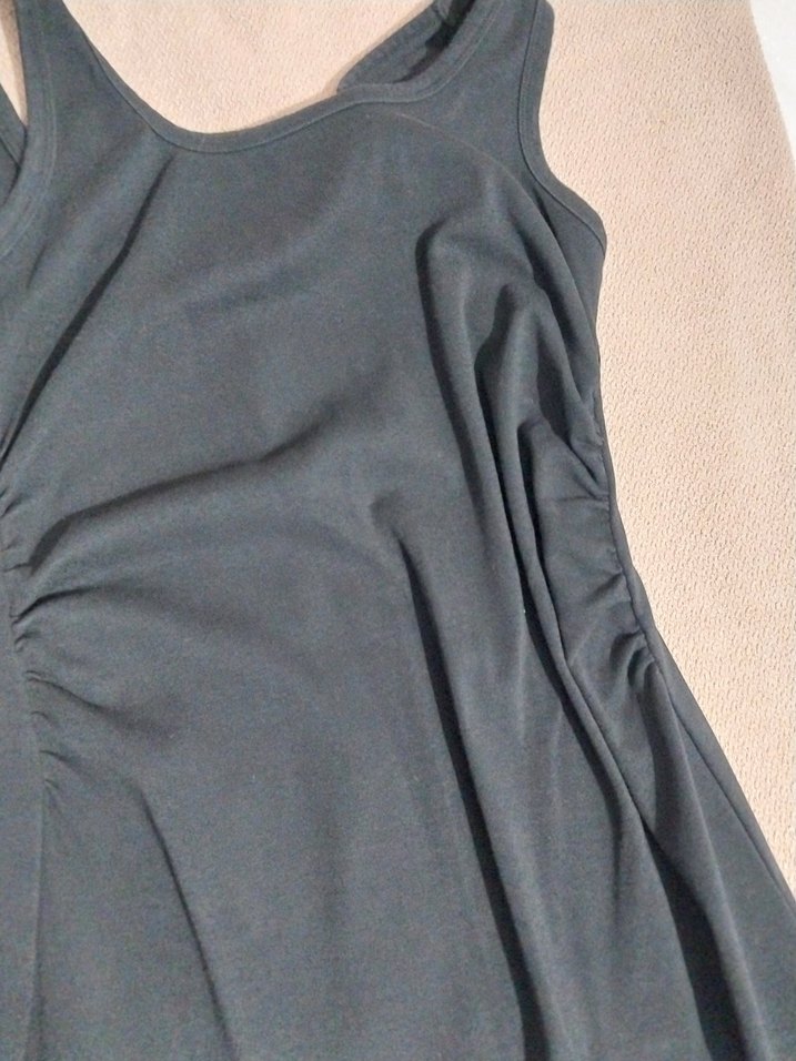 Siyah Hamile Midi Elbise - Görsel 3