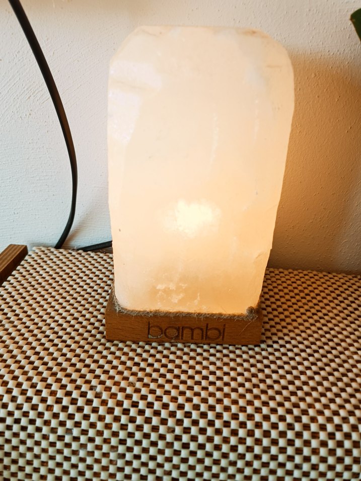 tuz lambası bambu Ayaklı Beyaz Dekoratif Lamba - Görsel 2