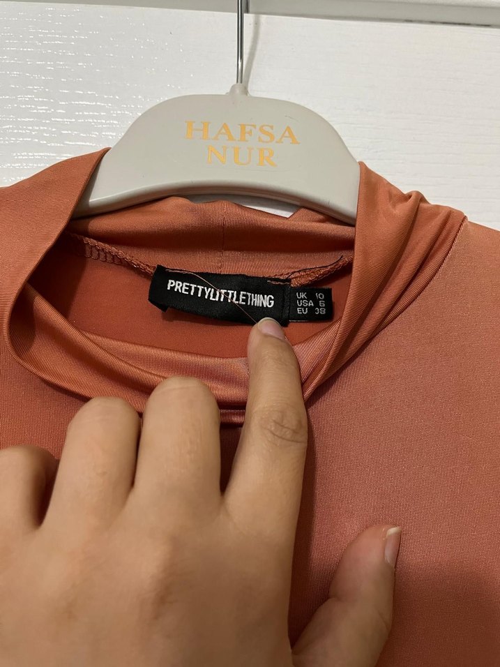 Uzun Kollu Yüksek Yakalı İnce Sweatshirt - Görsel 3