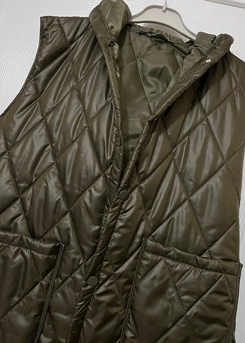 Düğmeli Kapitone Kadın Yelek - Görsel 2