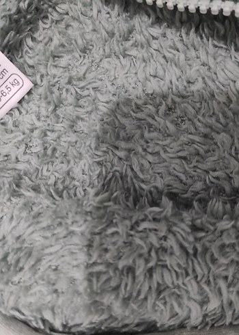 Gri Peluş Bebek Tulumu Kapüşonlu - Görsel 5