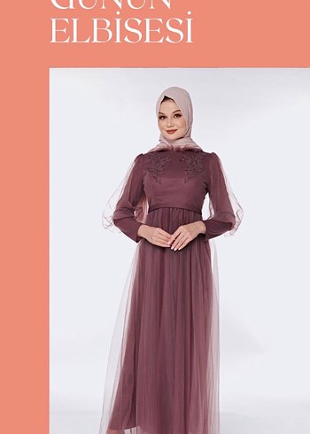 Nakışlı Uzun Kollu Bohem Abiye Elbise - Görsel 2