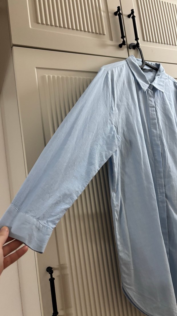 Mavi Kadın Gömlek - Görsel 5