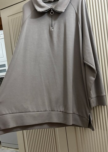 Yarım Fermuarlı Kadın Sweatshirt - Görsel 2