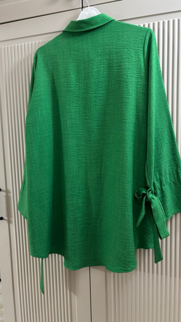 Yeşil Kadın Gömlek - Görsel 5