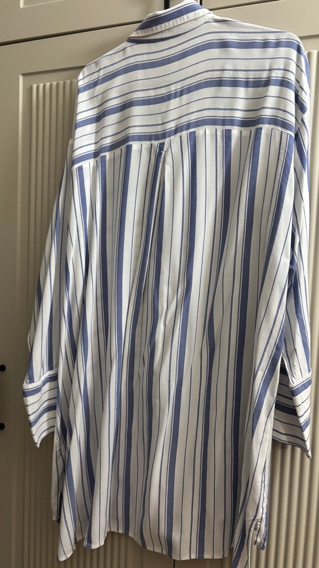 Mavi Çizgili Uzun Kollu gömlek - Görsel 3