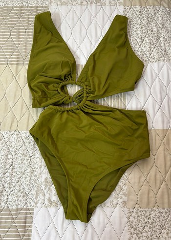 Drapeli Mini Haki Kadın Mayo - Görsel 2