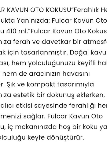 Kavun Kokulu oto sprey - Görsel 2