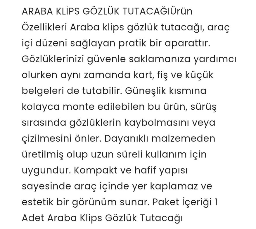araç için klips gözlük tutucu - Görsel 2