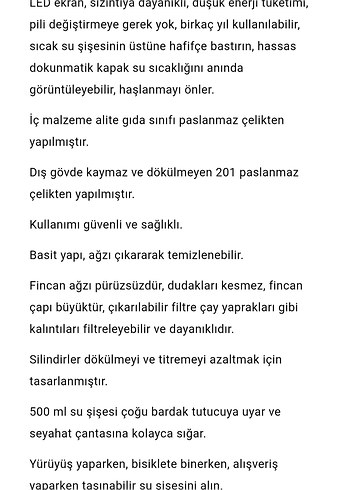 Renkli Termos Şişeler 500ml dijital sıcaklık göstergeli - Görsel 4