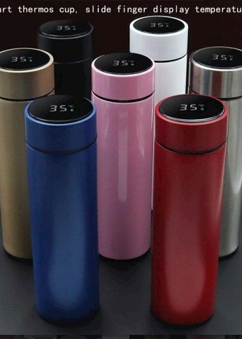 Renkli Termos Şişeler 500ml dijital sıcaklık göstergeli - Görsel 2