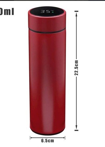 Renkli Termos Şişeler 500ml dijital sıcaklık göstergeli - Görsel 3