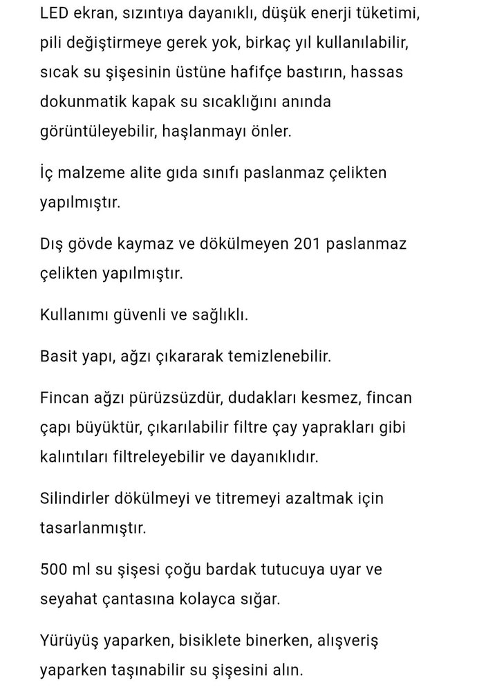 Renkli Termos Şişeler 500ml dijital sıcaklık göstergeli - Görsel 4