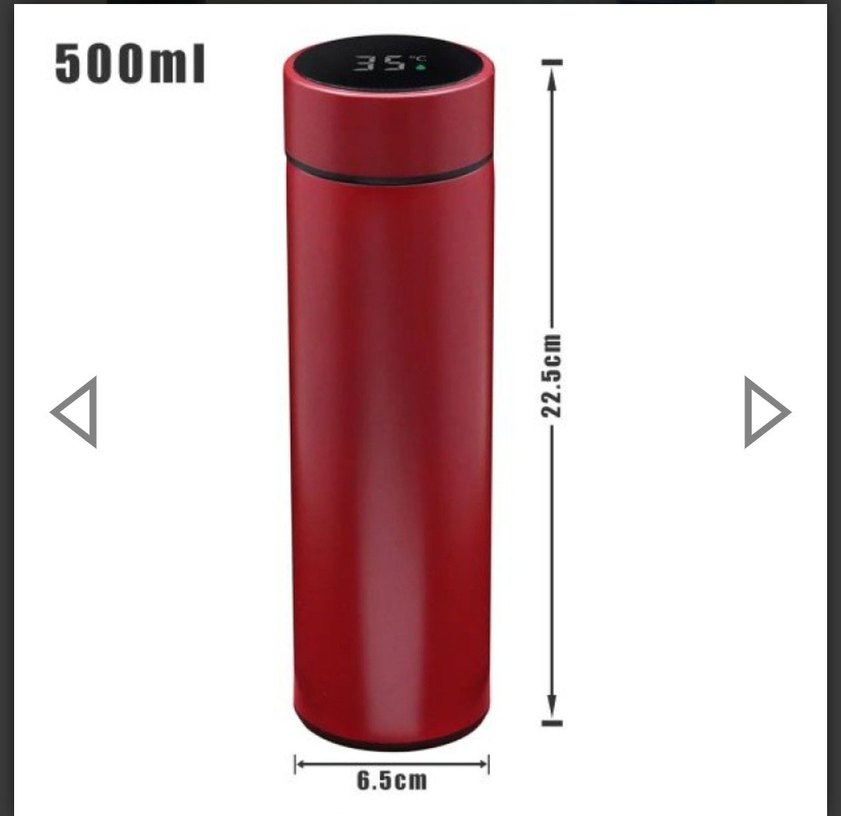 Renkli Termos Şişeler 500ml dijital sıcaklık göstergeli - Görsel 3