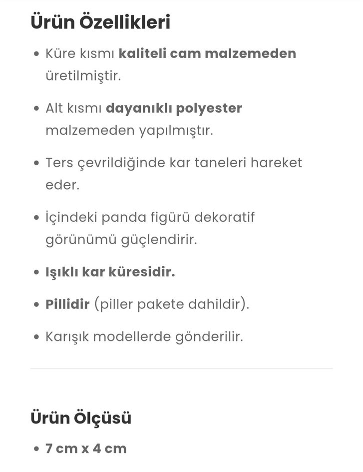 Renkli Panda Temalı Kar Küresi Biblo - Görsel 4