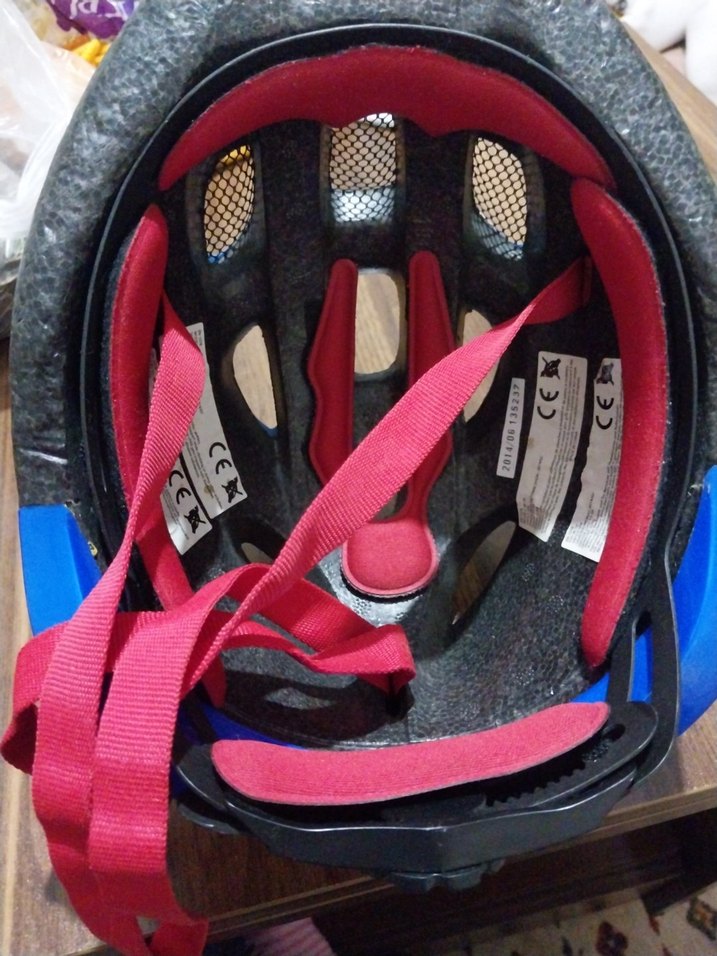 Renkli Mavi Biker Motorsiklet Kaskı bisiklet kaskı m beden - Görsel 3