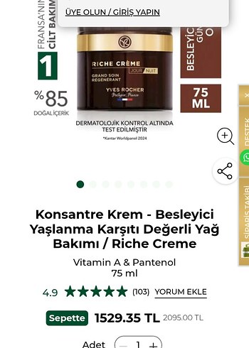 Yves Rocher Riche Gece Gündüz Kremi 75 ml - Görsel 5