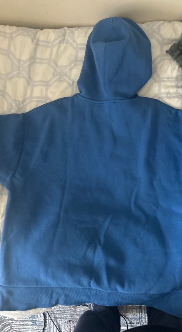 Mavi Kapüşonlu Erkek Sweatshirt - Görsel 3