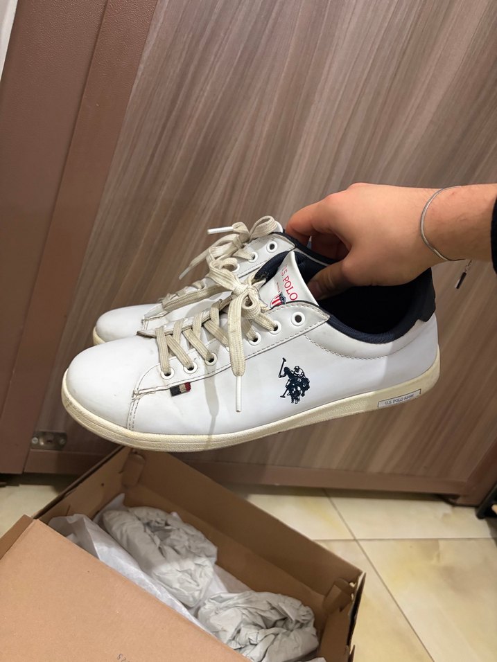 Erkek Beyaz Düz Ayakkabı Polo - Görsel 2