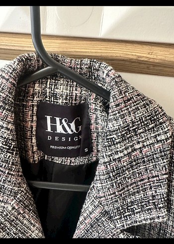 Düğmeli Gri Mini Kadın Blazer Ceket - Görsel 3