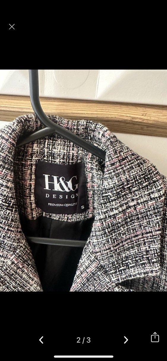 Düğmeli Gri Mini Kadın Blazer Ceket - Görsel 3