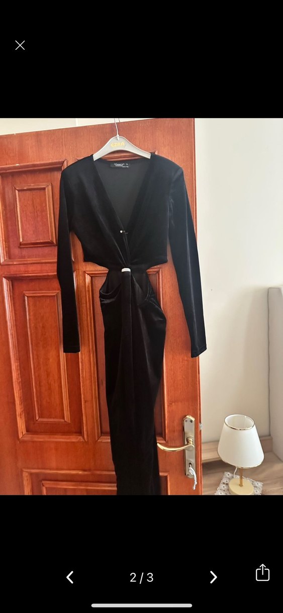 Zincir Detaylı Parlak Camel Deri Kadın Portföy Çanta - Görsel 2