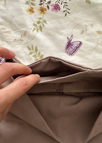 Bej Midi Kadın Salaş Tayt - Görsel 4