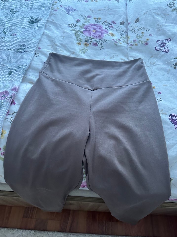 Bej Midi Kadın Salaş Tayt - Görsel 2