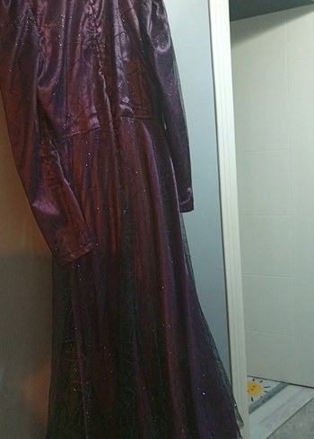 Uzun Mor Gotik Kadın Elbise - Görsel 2