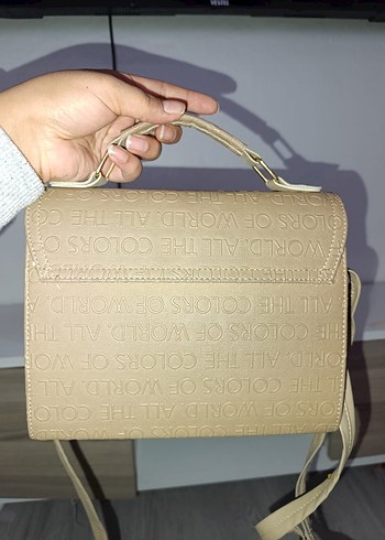 Bej Deri Kadın Çanta Püsküllü - Görsel 2