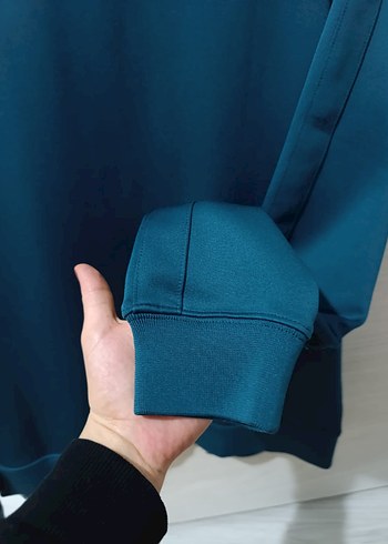 Nike erkek Mavi Yüksek Yakalı Fermuarlı Ceket - Görsel 4