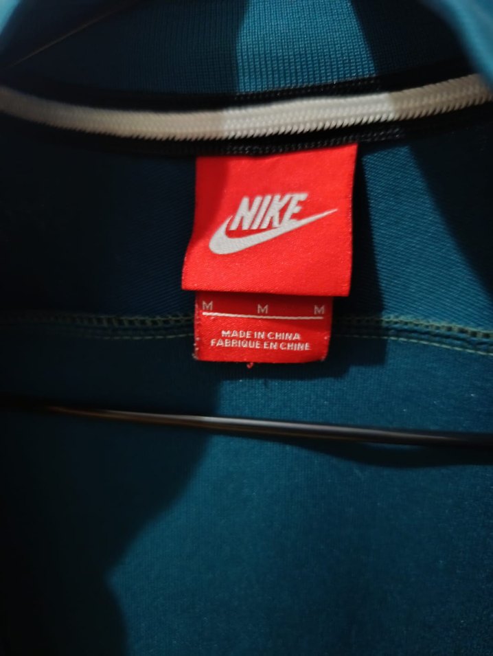 Nike erkek Mavi Yüksek Yakalı Fermuarlı Ceket - Görsel 3