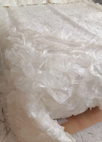 Beyaz Parlak Düz Yatak Örtüsü - Görsel 7