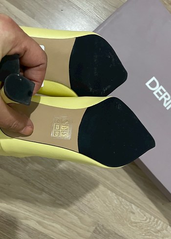 Derimod Pastel Sarı Gerçek Deri Topuklu  Çizme - Görsel 7