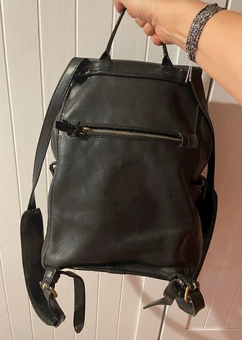 Gön El Yapımı Gerçek Deri Siyah Sırt Çantası - Görsel 3