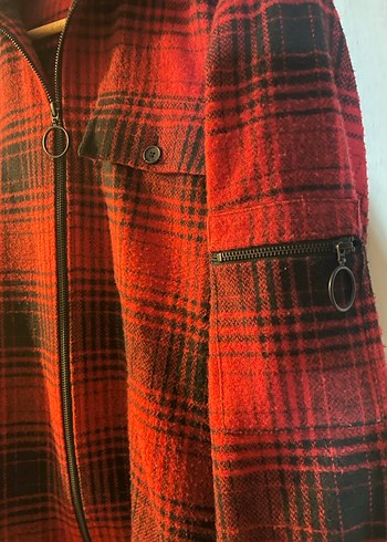 Academia Kırmızı Siyah Kapüşonlu Ceket - Görsel 4