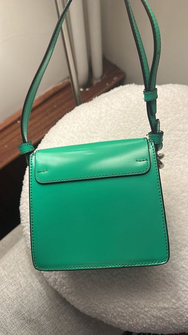 Academia Gerçek Deri  Zincir Detaylı Yeşil Çanta - Görsel 3