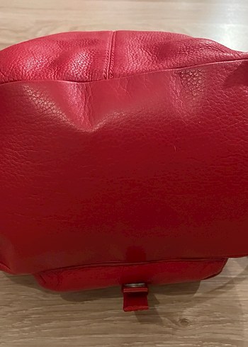 Matraş Gerçek Deri Kırımızı Sırt Çantası - Görsel 3