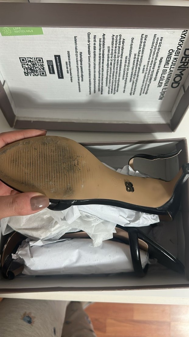 Derimod Gerçek Deri Topuklu Sandalet - Görsel 5