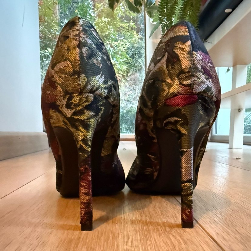 Mango - Floral Desenli Stiletto - Görsel 2