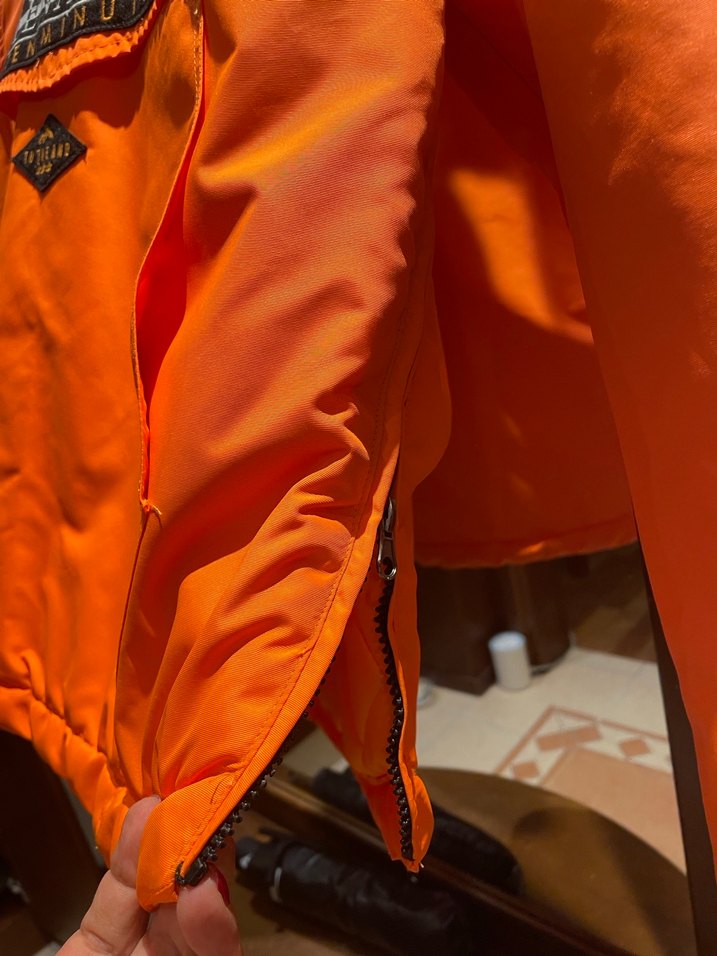 Neon Turuncu Kapüşonlu Erkek Mont - Görsel 3