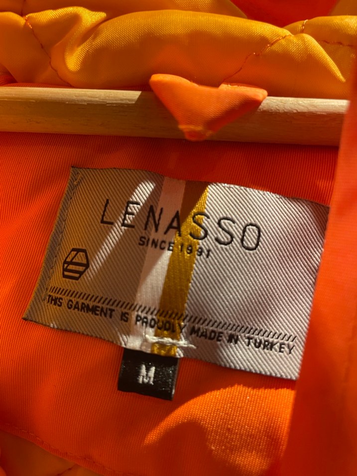 Neon Turuncu Kapüşonlu Erkek Mont - Görsel 5