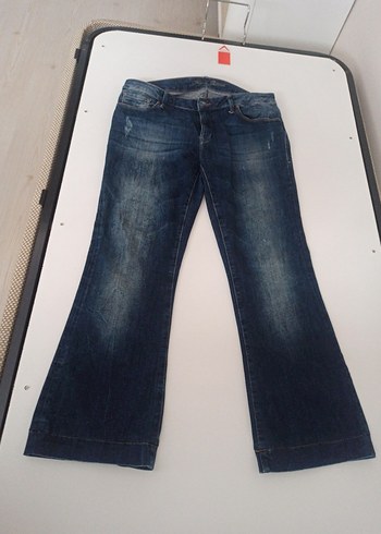 mavi jeans İspanyol paça pantolon